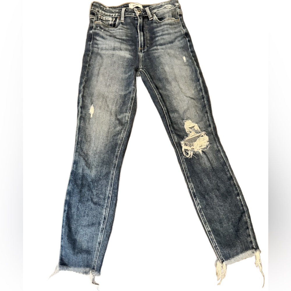 PAIGE Distressed Jeans - Blue Margot crop size 27